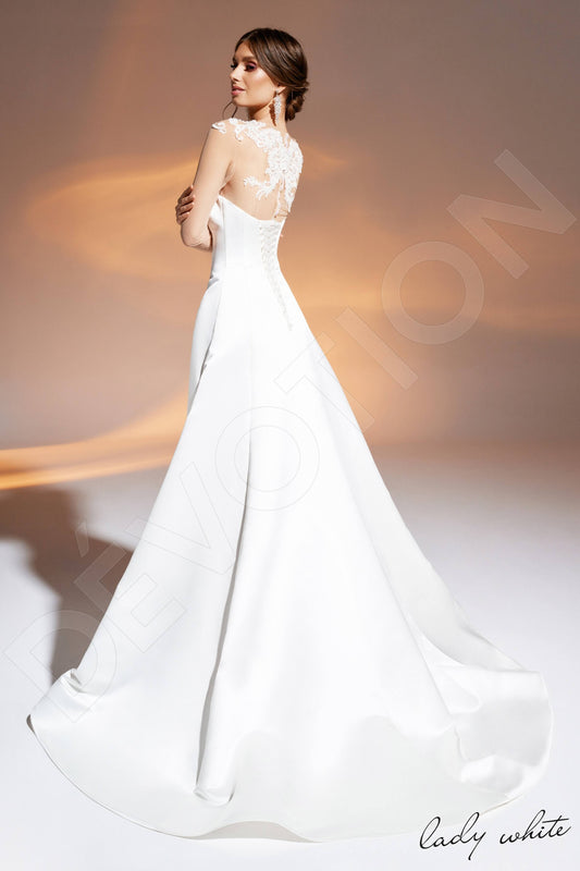 Halima A-line Semi-Sweetheart Ivory Wedding dress