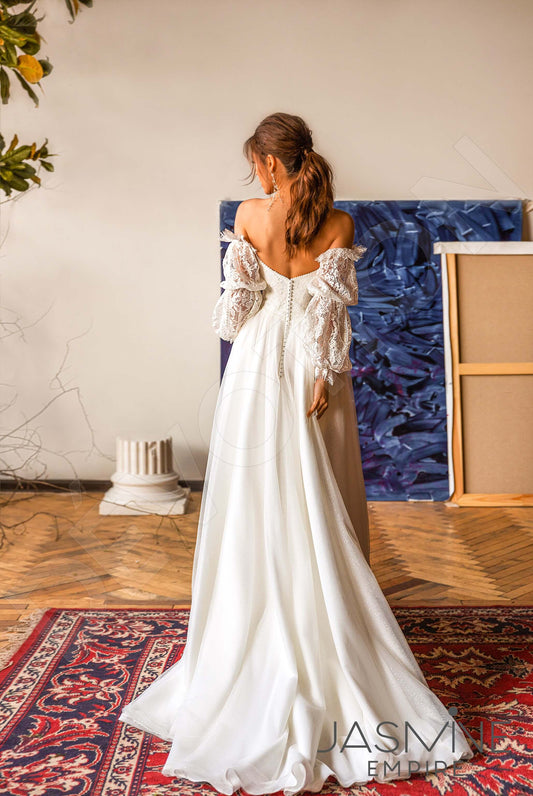 Hayden A-line Off-shoulder/Drop shoulders Ivory Wedding dress