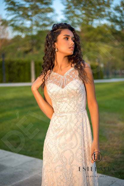 Adelaide Open back A-line Sleeveless Wedding Dress 2