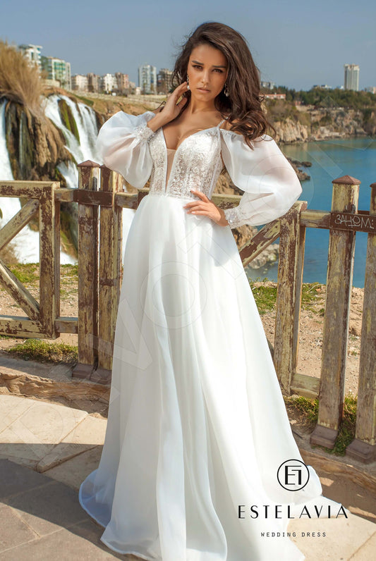 Estefania A-line Sweetheart Milk Wedding dress