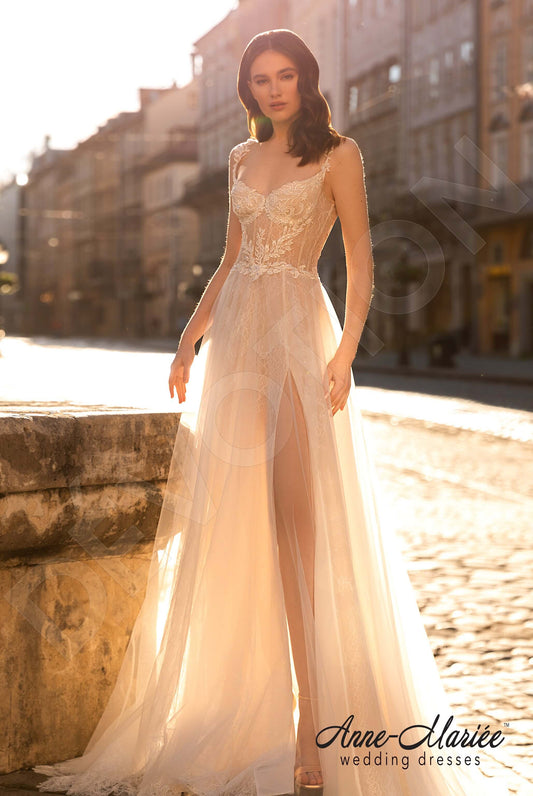 Olivy A-line Sweetheart Milk Nude Wedding dress